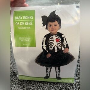New Baby Bones Skeleton toddler Costume